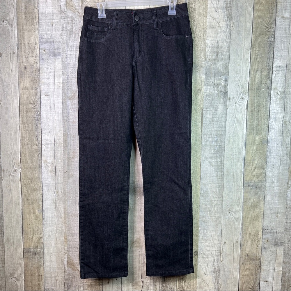 Lee Size 8 Medium Classic Fit Black Denim Straight Leg Jeans New Without…